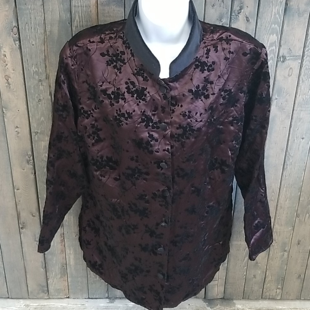 Hillard & Hanson Long Sleeve Floral Jacket